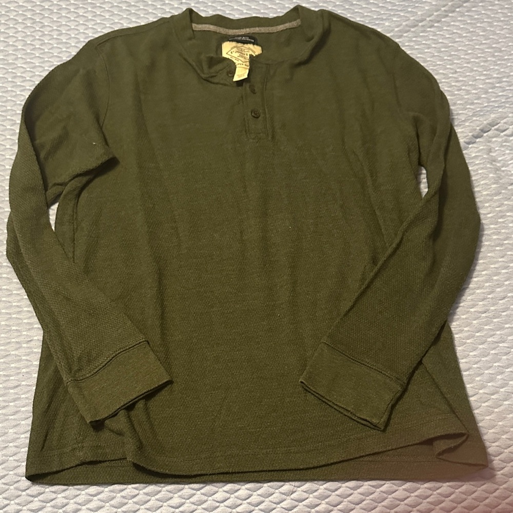 St. John's Bay Olive Henley Top